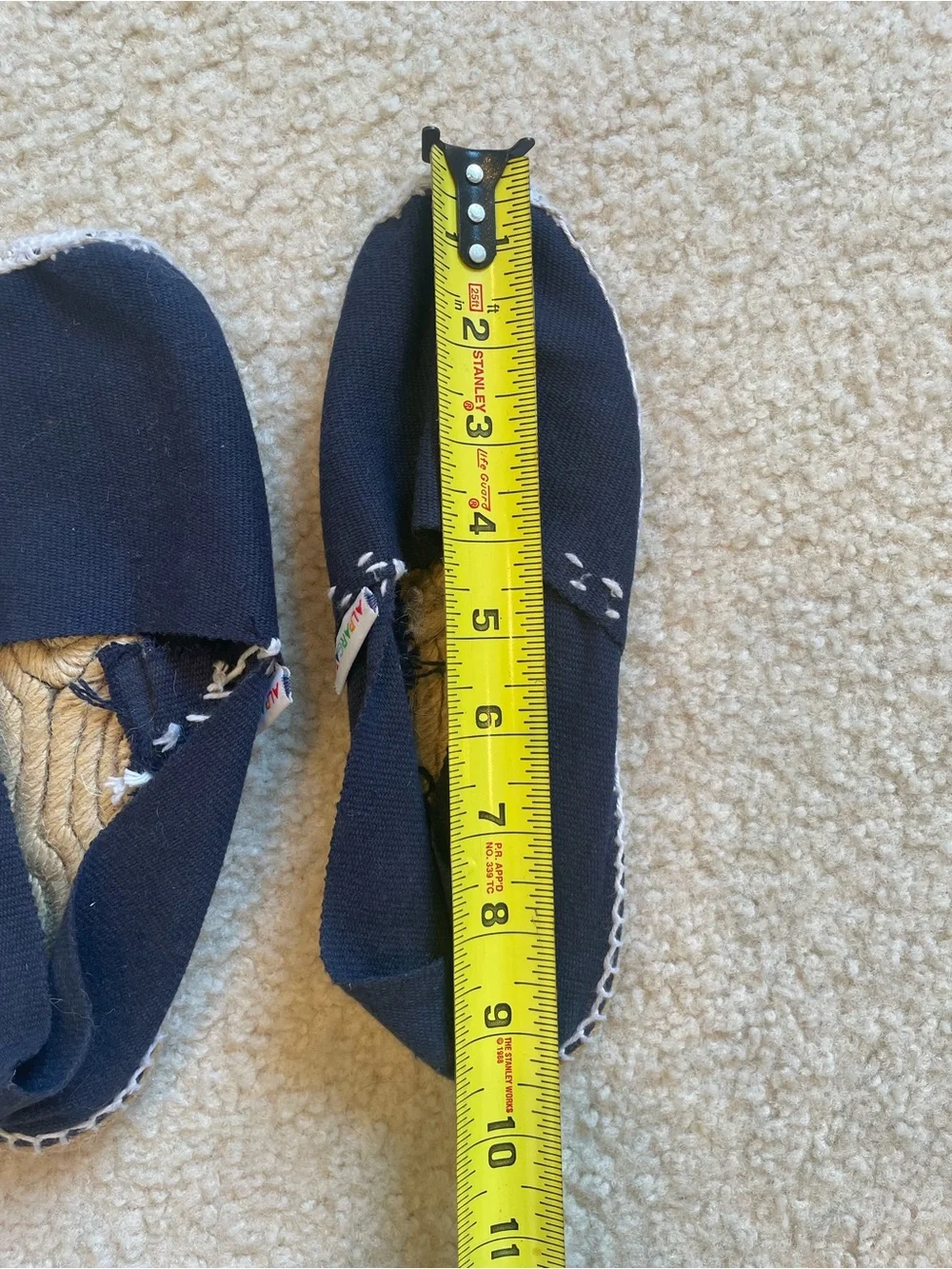 Women's Navy Canvas Espadrilles with Jute Sole